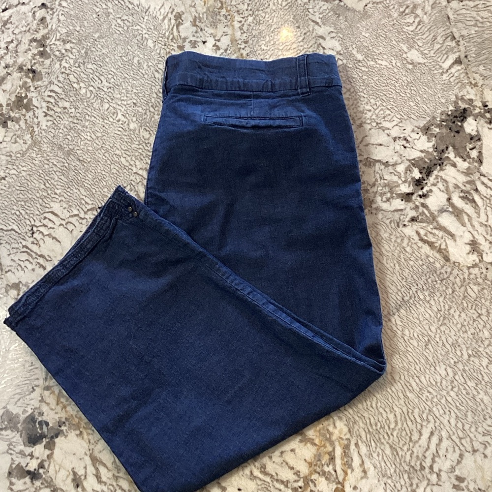 Y2K Sag Harbor Stretch Blue Capri Crop Pants Women's Size 12